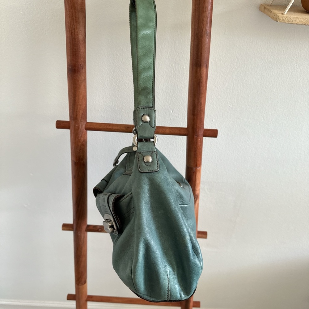 Y2K buckle bag in sage green - Picture 3 of 8